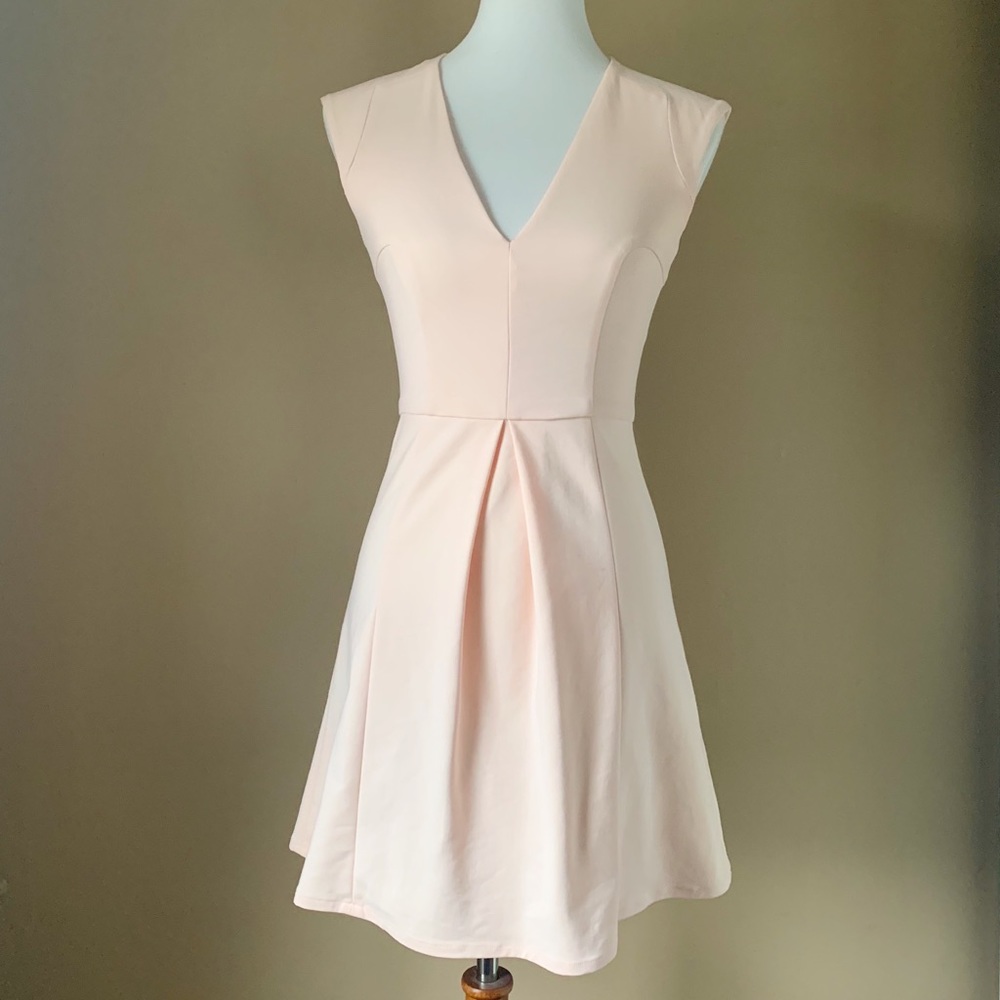 French Connection Apricot Fit & Flare Dress